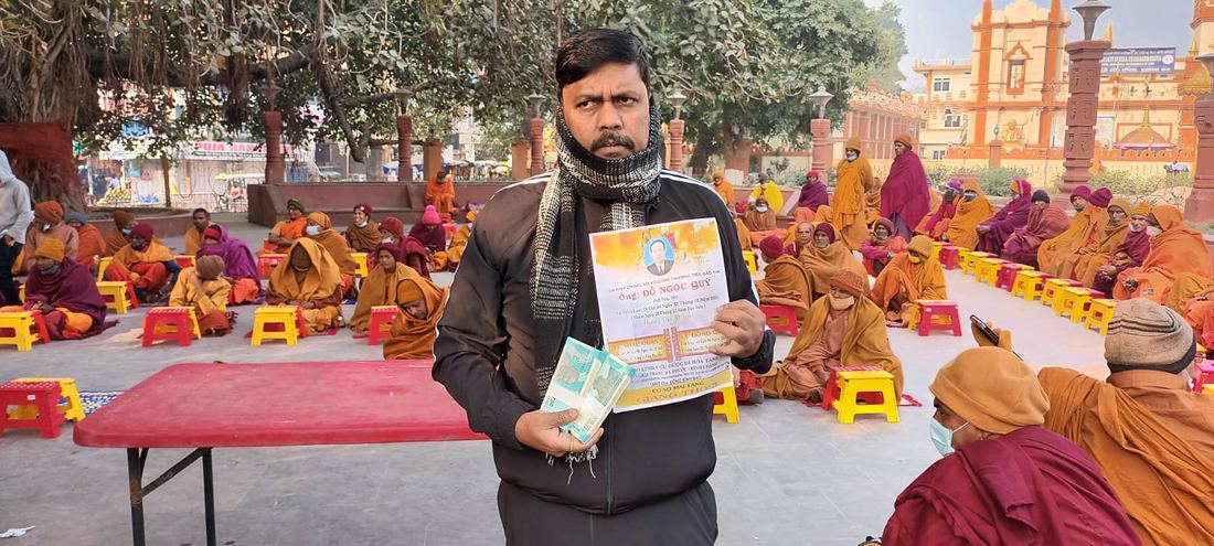 Dedication card presented with the offering